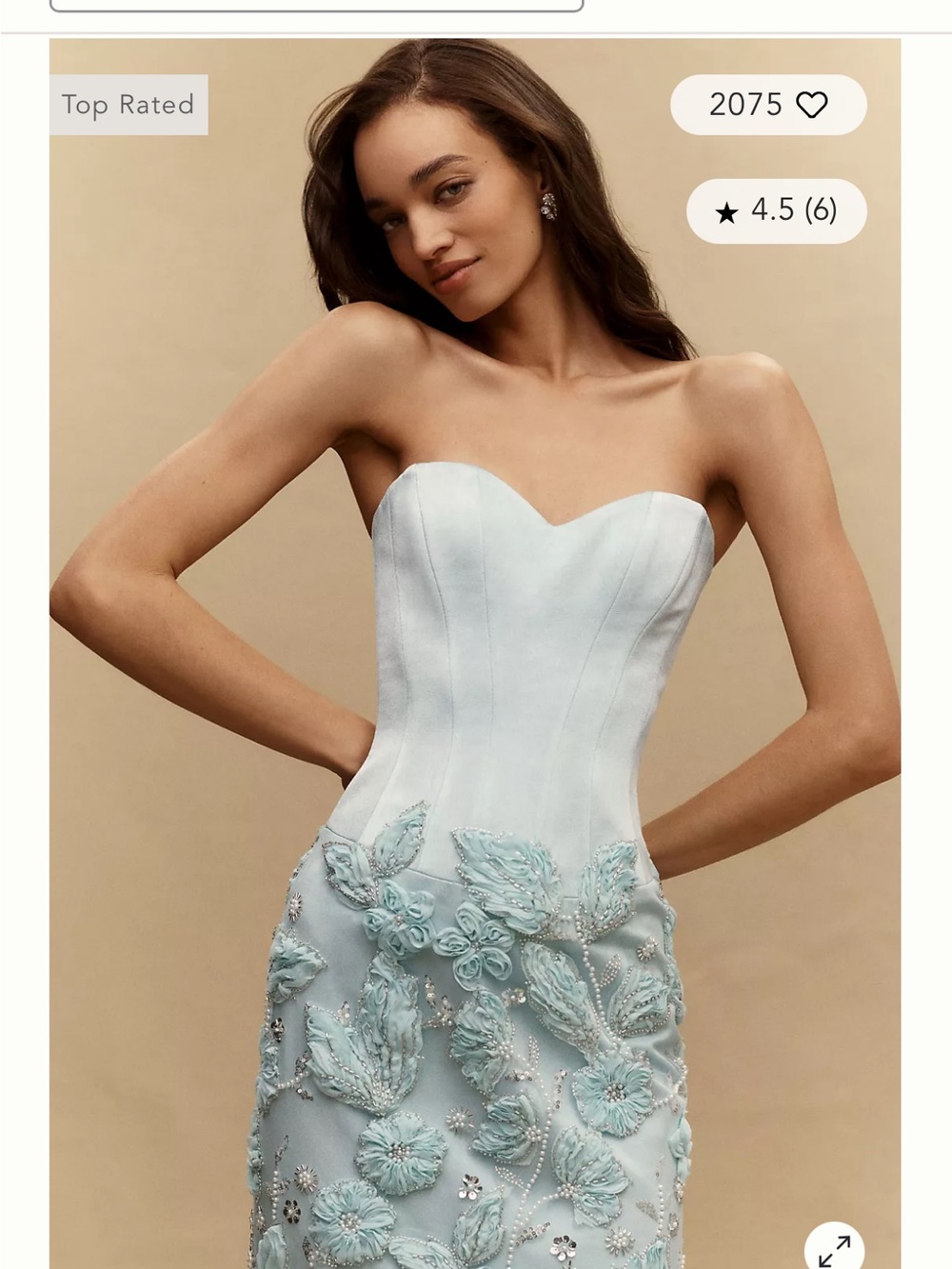 Helsi Julia Strapless 3D Floral Maxi Dress - Picture 2 of 3